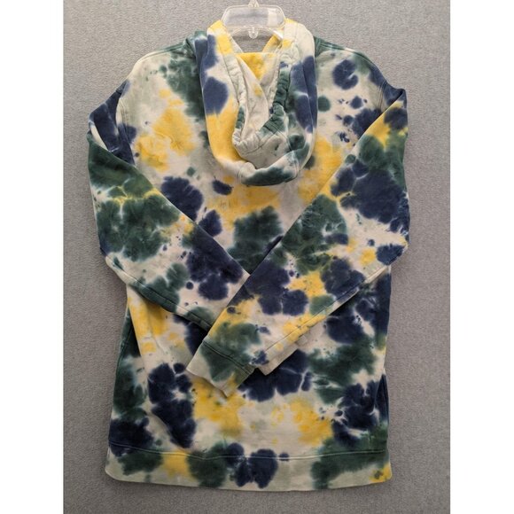 Vans Hoodie Mens Large Tie Dye Pullover Blue Green Yellow Kangaroo Pocket Skate - Picture 7 of 10